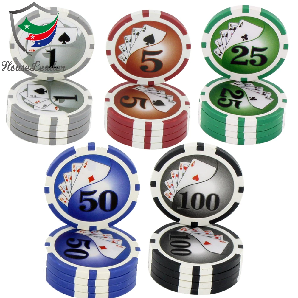 
300 Custom Poker Chip Set with YinYang Decals 