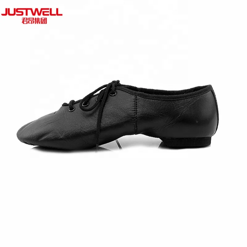 JW China Factory Soft lace up wholesale dance leather jazz shoes