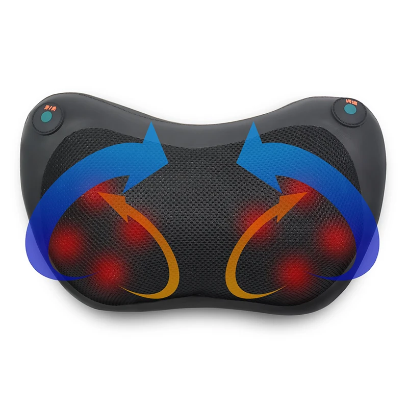
Rechargeable Cordless Shiatsu Back Neck Massager Deep Kneading Massage Pillow with Heat for Shoulders 