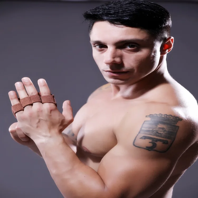 Gym Exercise Leather Palm Protection Hand Grip Gloves