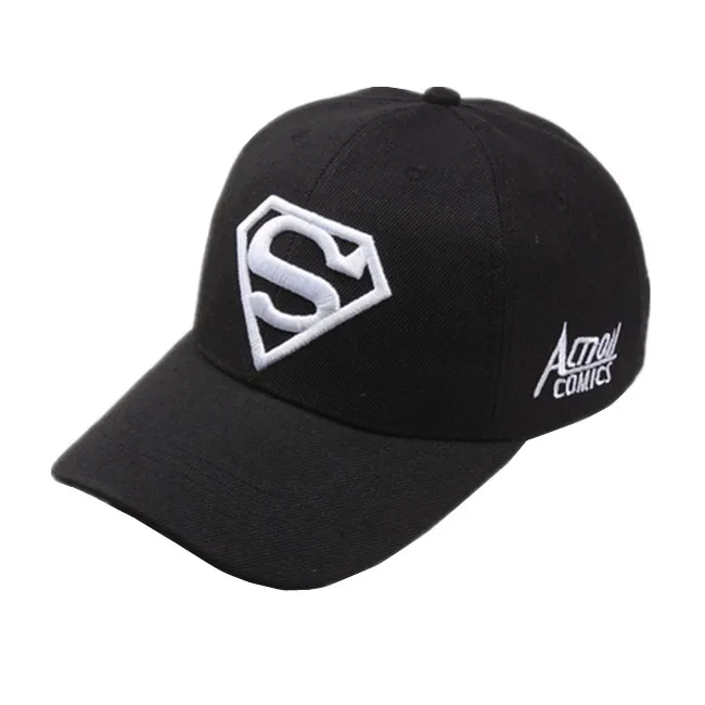 6 Panel Baseball Cap Superman Embroidery Sport Hat Wholesale Outdoor Caps