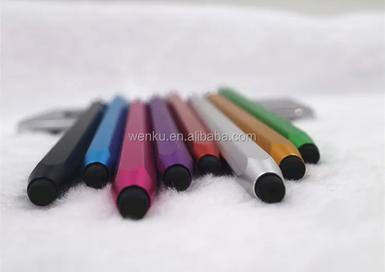 Aluminum Body Silicone Nib Touch Pen Conductive Rubber Tip Stylus Pen for Touch Screens for Ipad