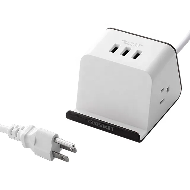 
FCC Approved Desktop Multi Plug Smart Power Strip American Type Outlet Surge Protector With 4.9Ft Extension Cord 