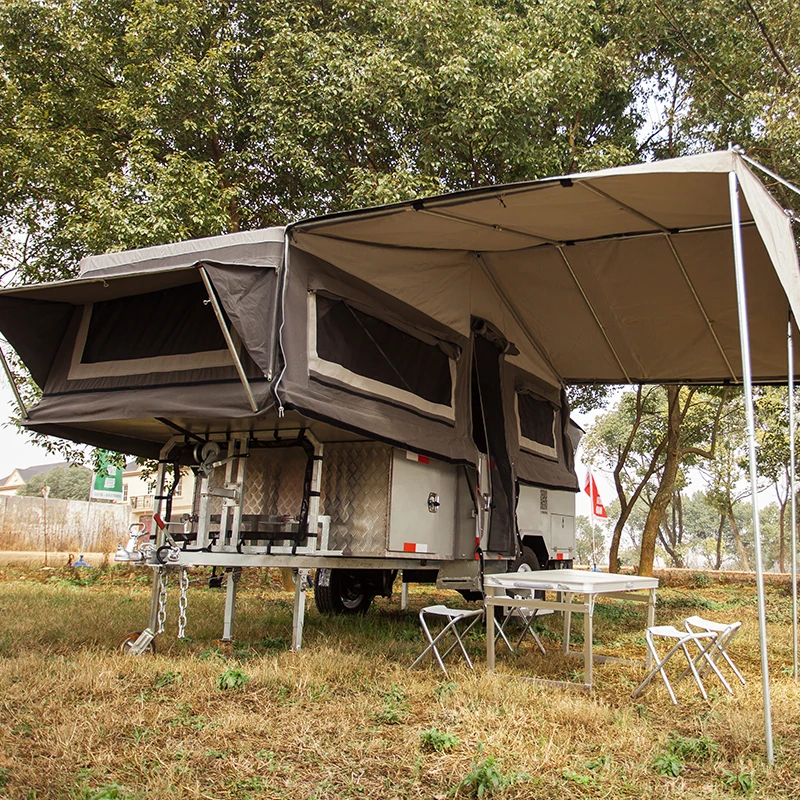 Off-Road Comfortable Folding Camping Trailer With Kitchen