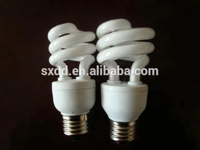 Compact Flourscent Lamp Half Spiral Energy Saving Lamp Free Samples E27 PBT PC 6500K DAYLIGHT CFL Glass 15W 20W 25W OEM 60 80 5a