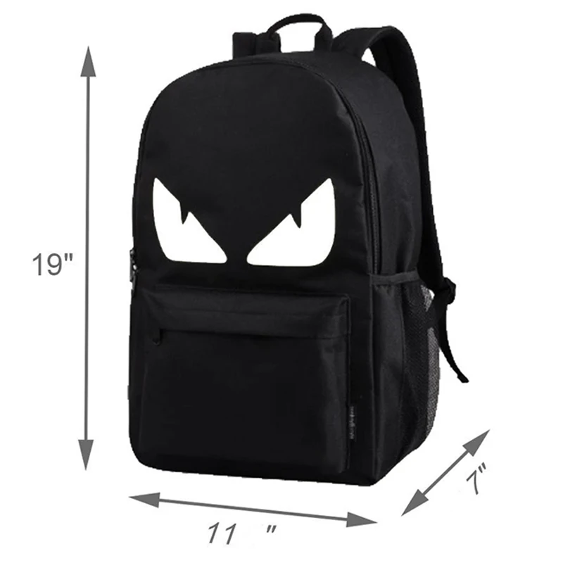 Lightweight luminous led light backpack flash bag laptop backpack with usb chargeing port