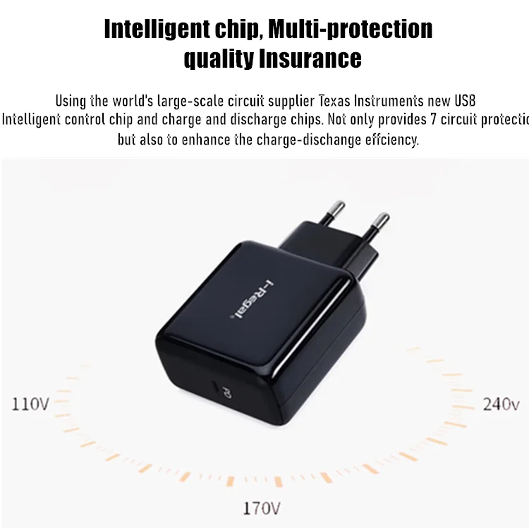 
Factory hot selling 18W quick Type-C wall charger 