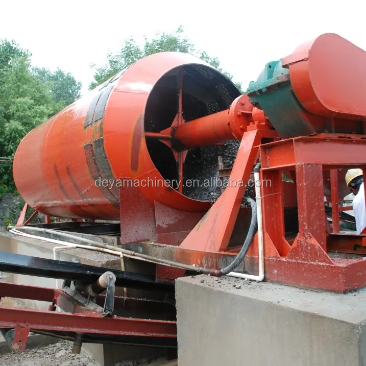 rotary washer for rock, aggregate, quartz, and silica sand