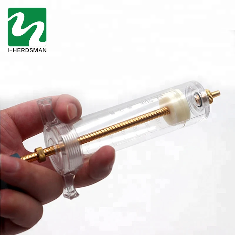 30ml Plastic Steel Veterinary Treatment Vaccination Injector Plastic Steel High Quality Animal Vaccine Syringe