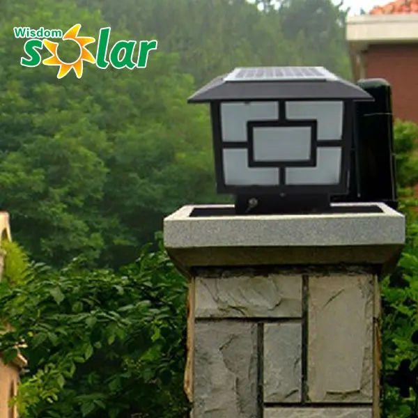 
High new quality CE solar garden light;outdoor Solar LED Garden Lighting stone pillar lamp 