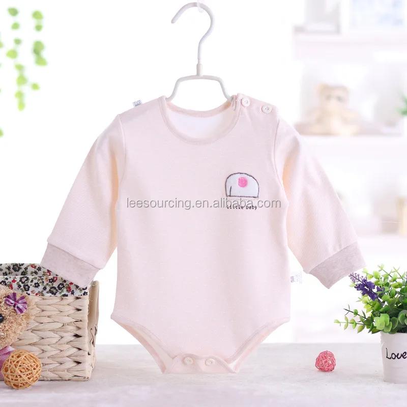 
Leesourcing High quality long sleeve infant and toddler baby clothes bodysuit organic cotton 