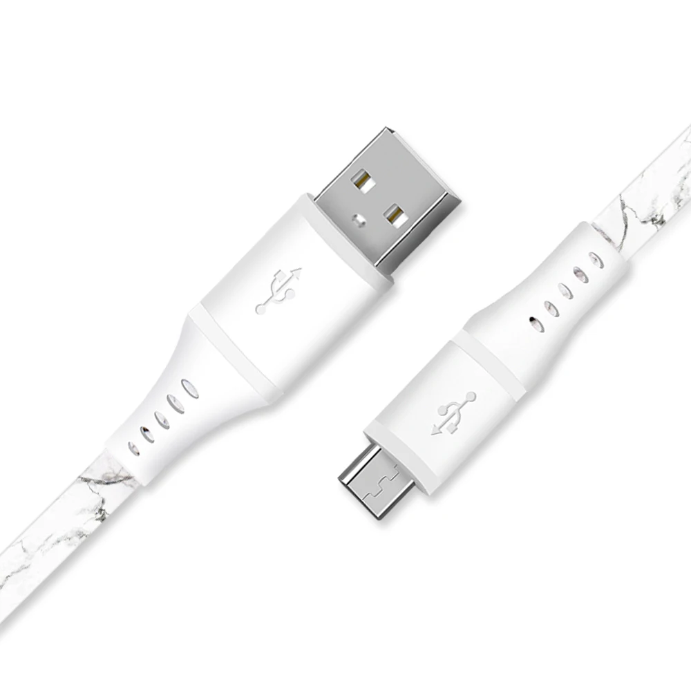 
Marble Usb Cable Flat Usb Cable Micro Usb Data Cable for android 