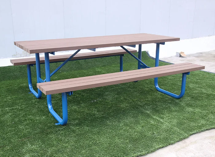 Arlau Outdoor wooden cafe picnic table with bench