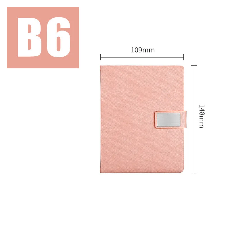 Fashion PU leather school stationery cute notebook diary hard cover business office pocket diary with magnetic buckle