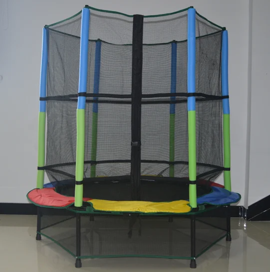 55inch mini used trampolines with safety net for kids indoor and outdoor