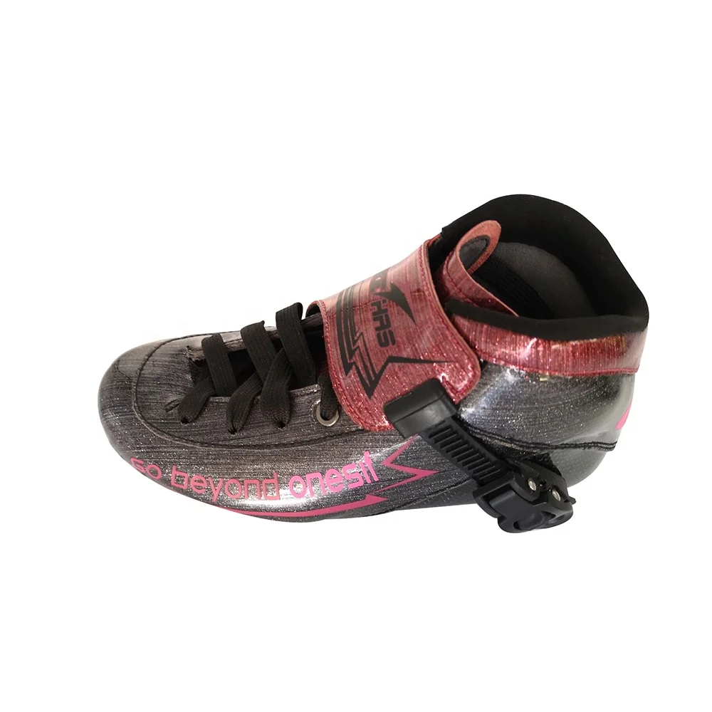 Professional adjustable outdoor carbon fiber leather roller inline skate upper boots for kids