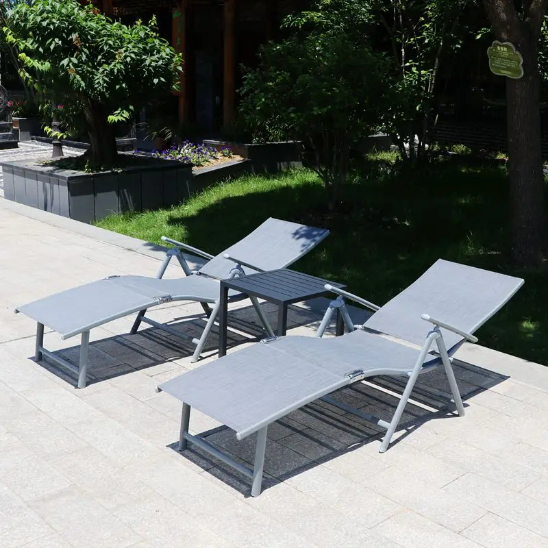 7 положение регулируется открытый сад патио алюминия складной газон пляж Кемпинг шезлонг слинг кресло для отдыха