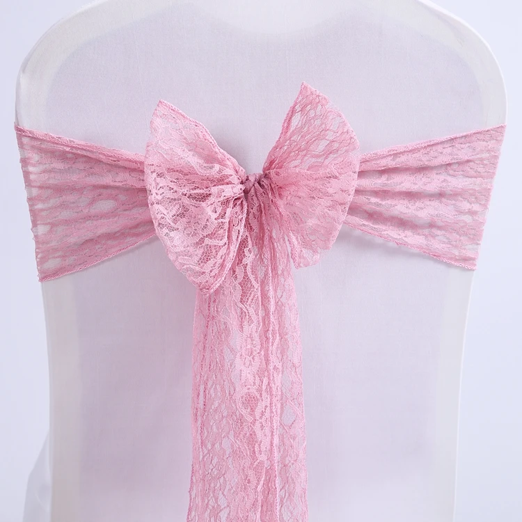 
Hot selling factory custom made party and wedding decoration lace chair sashes 