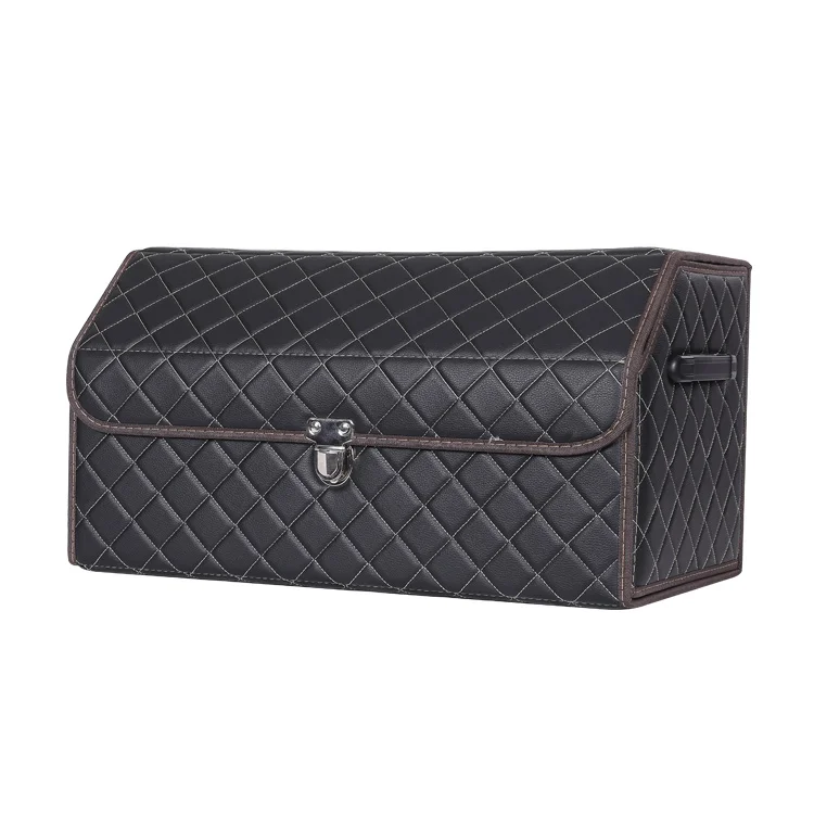 
Premium Multi-Function Foldable Pu Leather Car Trunk Storage Organizer Bin Container Box For Auto,Trunk,Suv Vehicle 