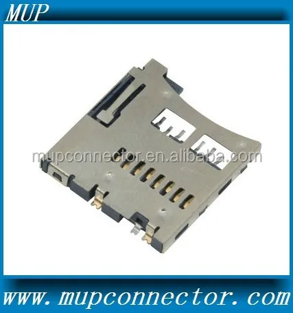MUP-M615  8PIN TF card Push push Type memory TF card reader connector used for mobile phones