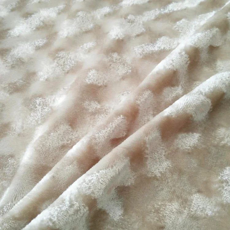 high-end customization stretch elastic plush jacquard yarn dyed velour fabric