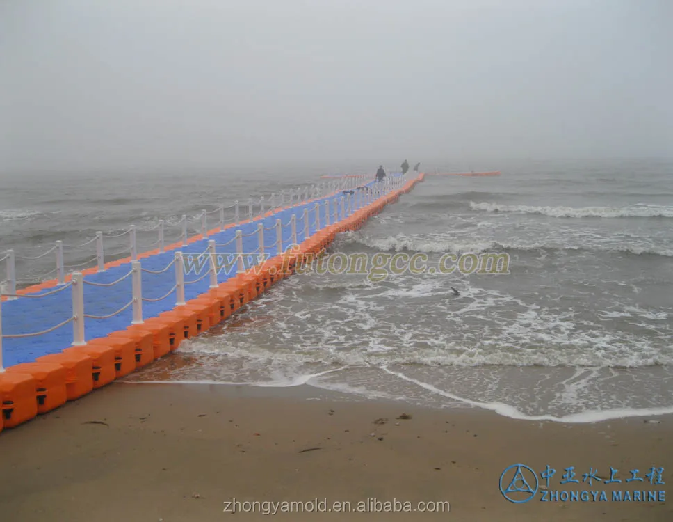 Floating bridge plastic pontoon
