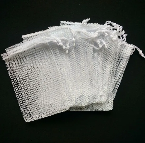 Wholesale White Drawstring Mesh Wash Bag for Lingerie