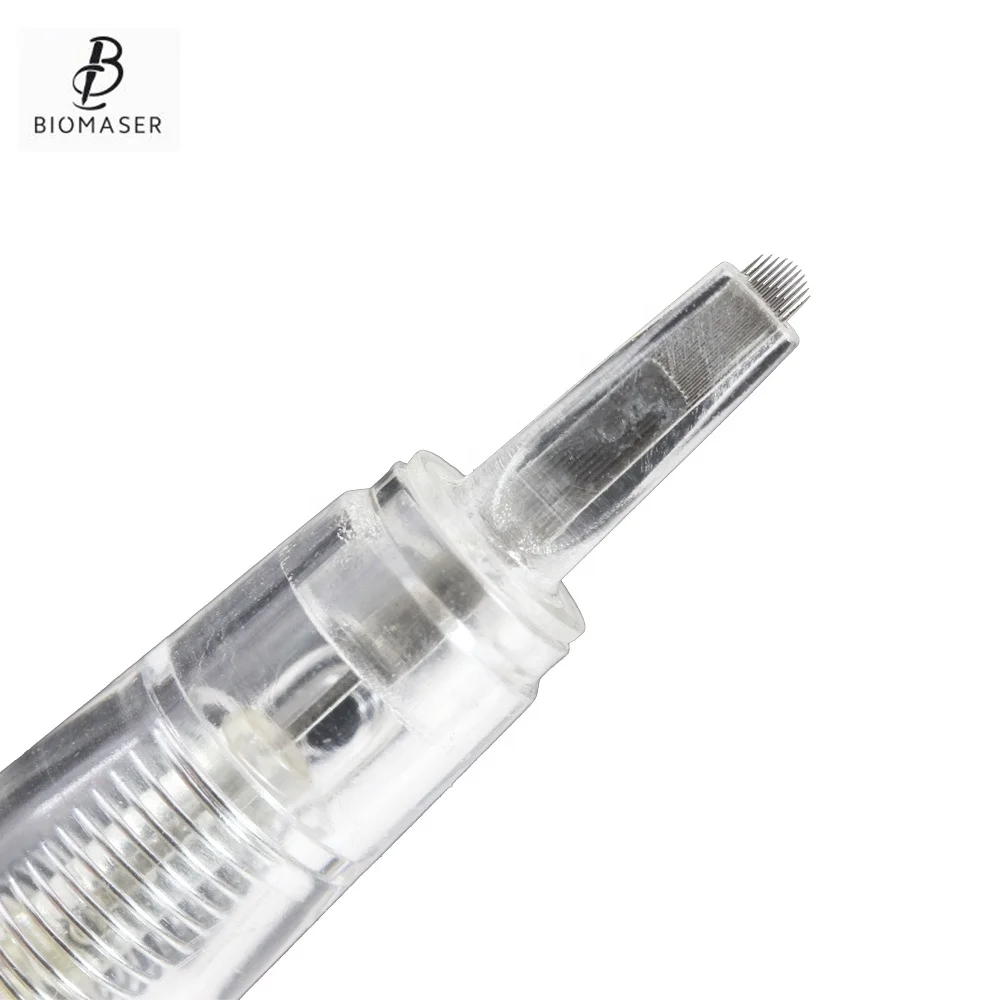 Free Shipping Hot BIOMASER 11U/15UG Permanent Makeup Machine Tattoo Needles Eyebrow Lips Cartridge Needles For Fast Lip Shading