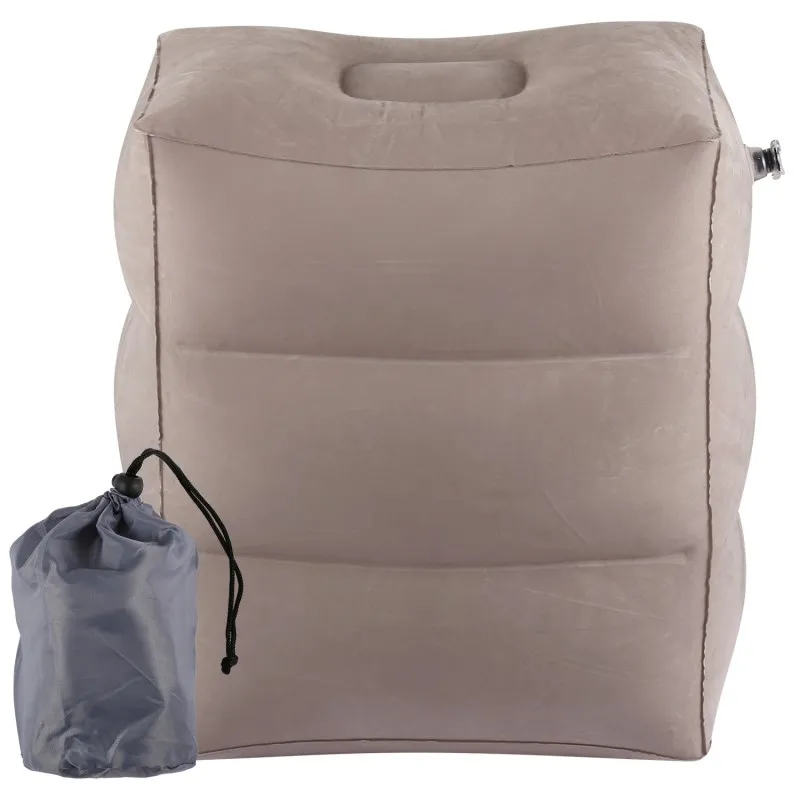 Airgoods New Airplane Travel Leg Rest Inflatable Foot Rest Pillow With Dust Cover