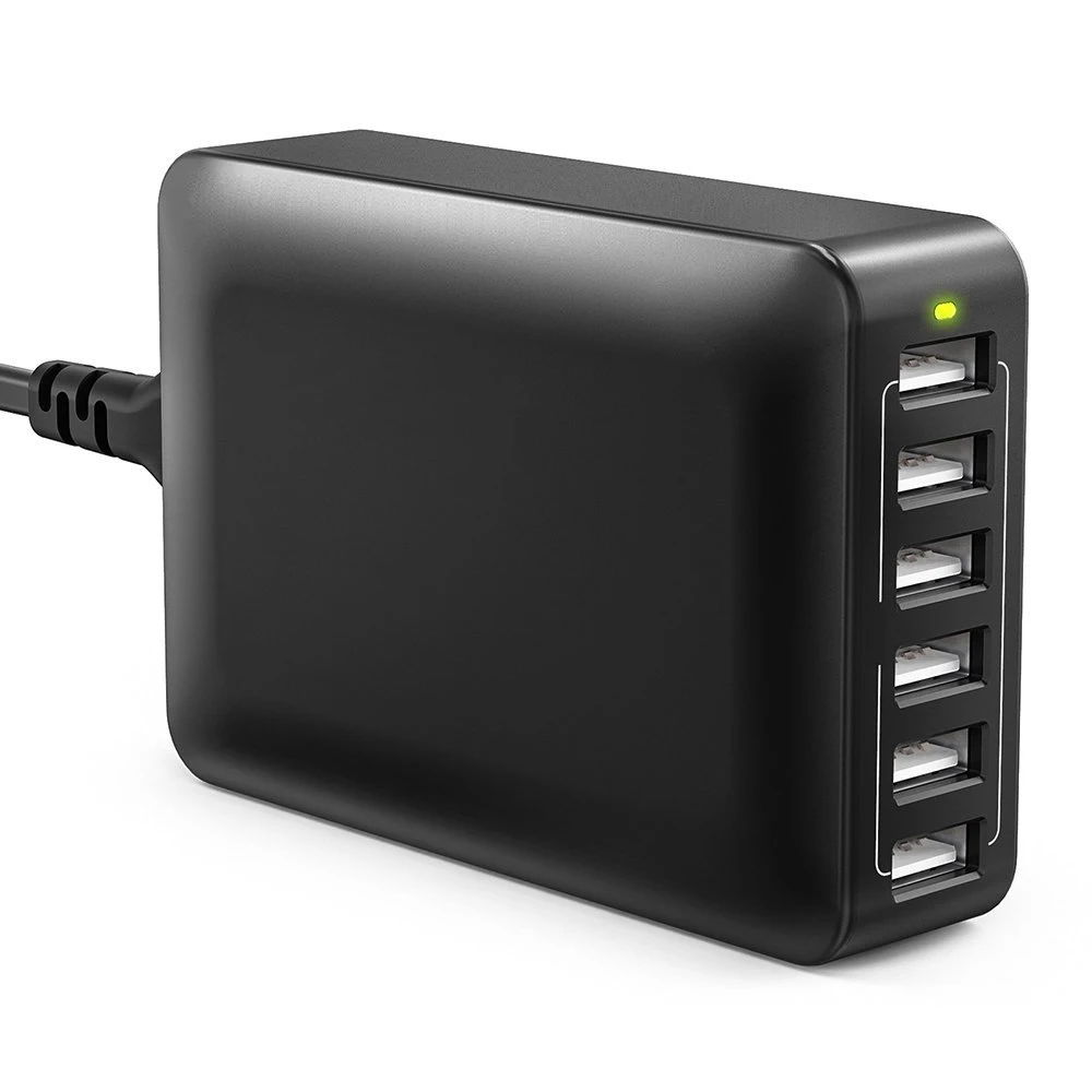 6-Port USB Charger Desktop Charger Charging Station