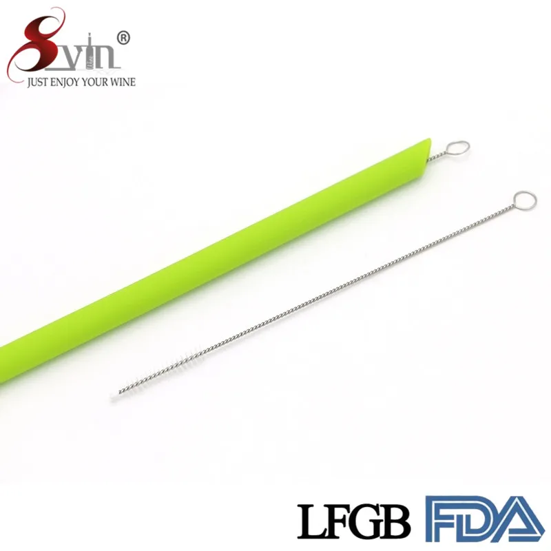 
Svin Wholesale Silicone Straws Bent Straight Drinking Straw with Brush 