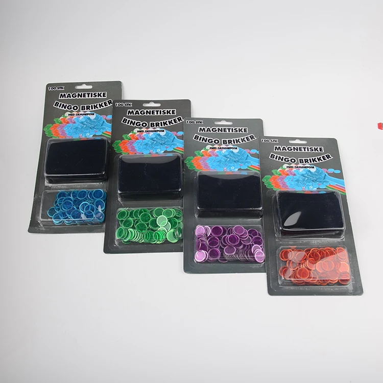 100PCS Metallic Bingo Chips with Magnetic Wand Kits
