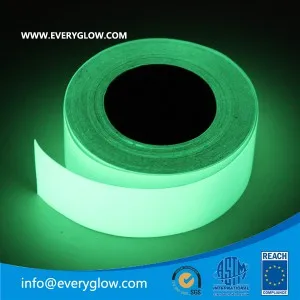 2018 hot sale glow in the dark sticker 50mm width 25m length 8hours glow in the dark