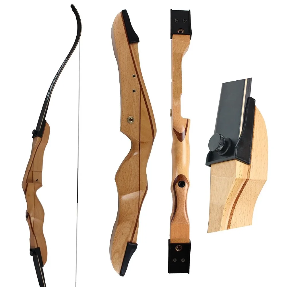 JUNXING archery new wooden take down recurve bow F168C, target shooting bow and arrow with factory price