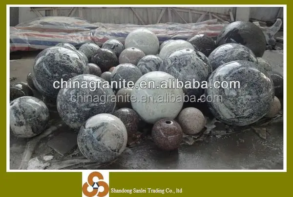outdoor garden fountain ball water feature grinded black marble ball fountain