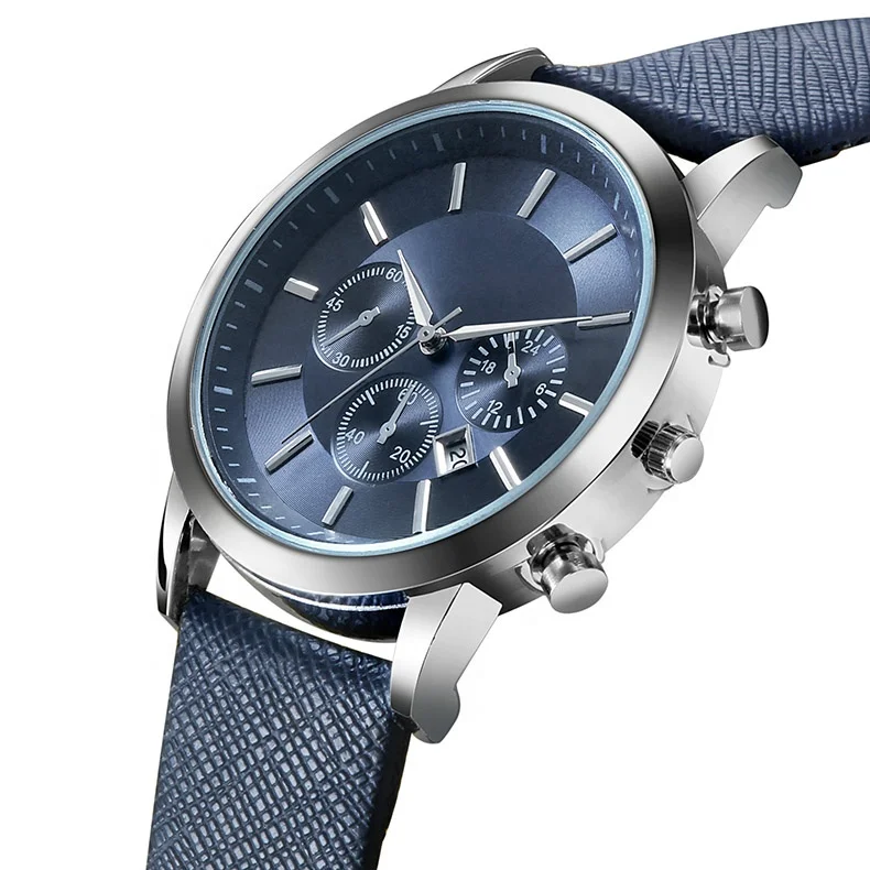 Fashion Luxury Chrome Watches  Steel Quartz Wrist Watch Custom Design Your Own Logo Diver Fastrack Watches for Men