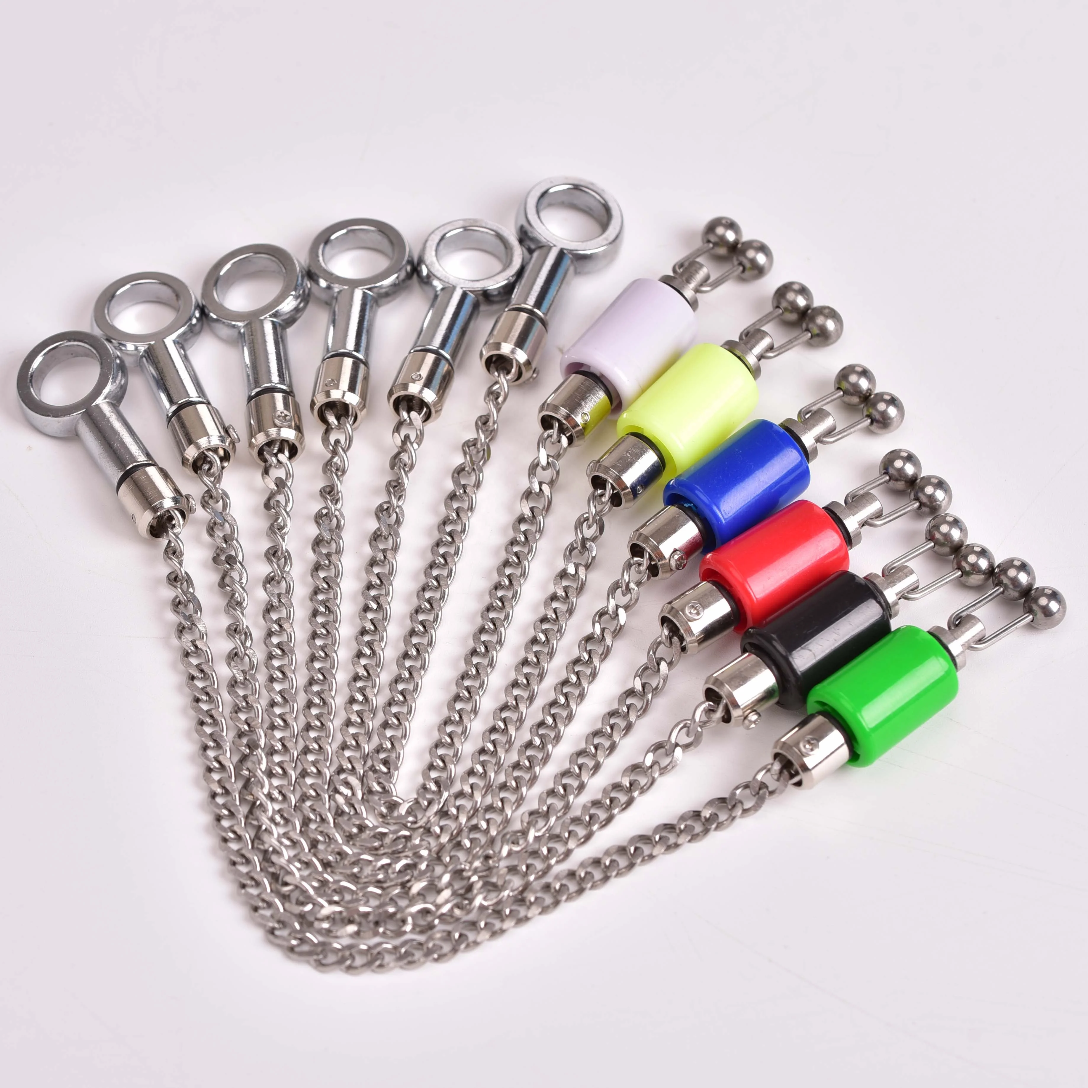 
New High Quality Stainless Steel Cheap Chain Carp Fishing Swingers Bobbin Indicators For Carp Fishing Bite Alarm 