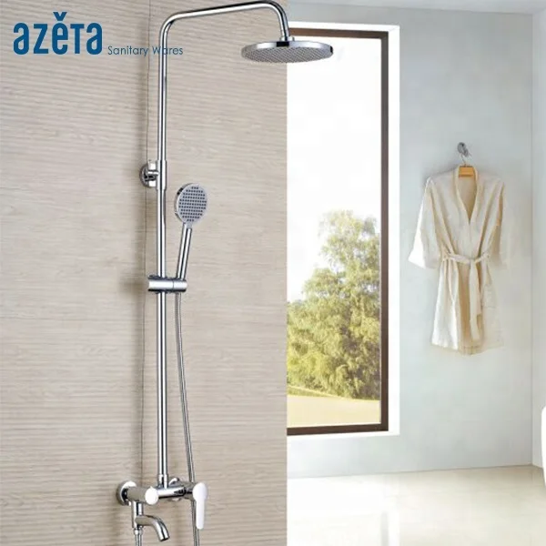 Bathroom Shower Column Faucets Taps Set Rain Bath Shower Mixer