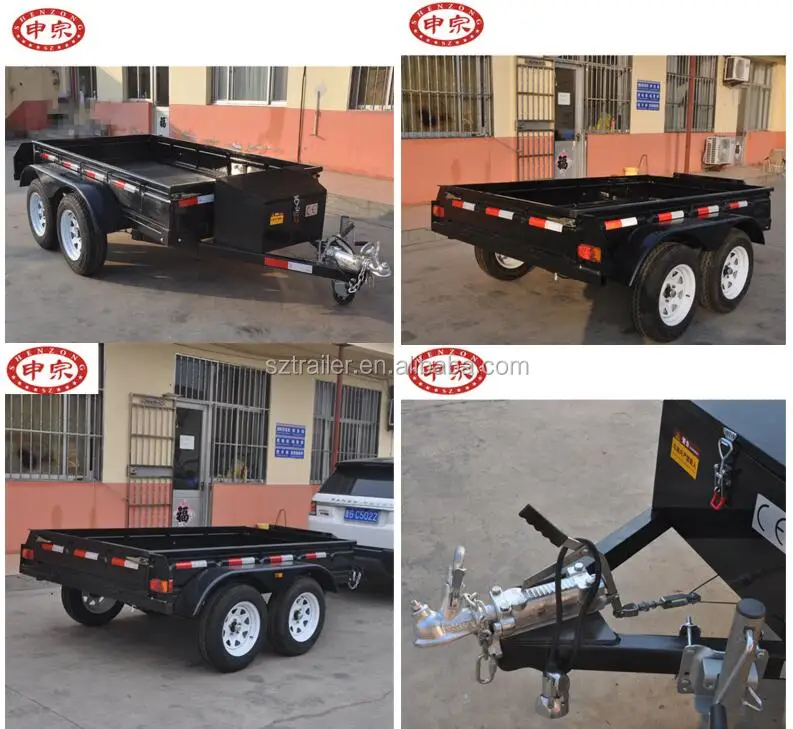 2 ton tandem axle car transporter utility box trailer for sale