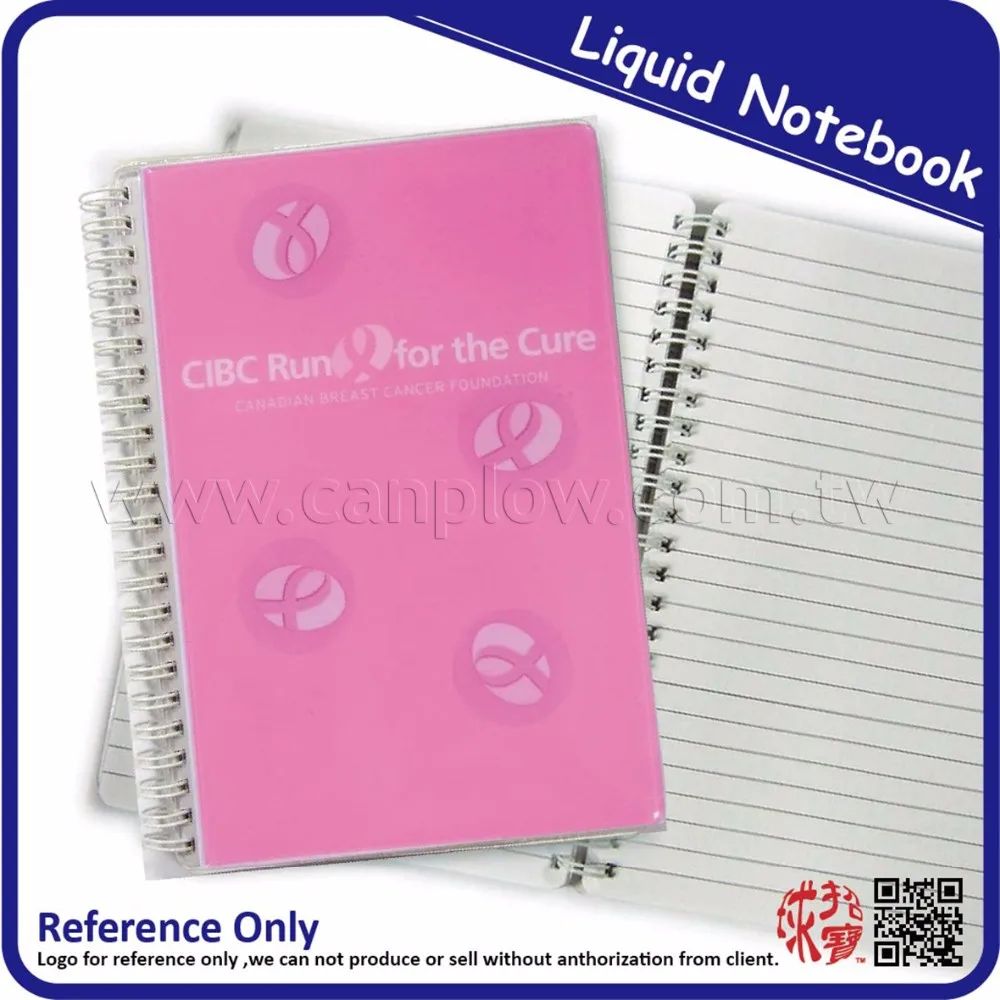 Promotional PVC 3D Liquid floater cover travel notebook