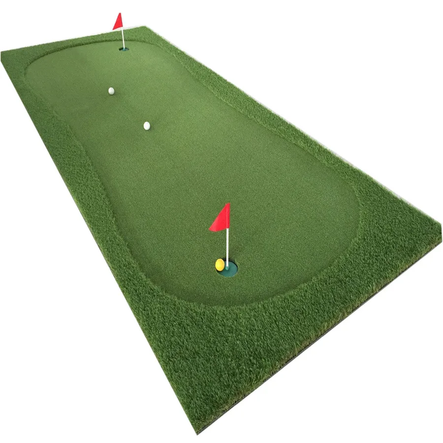 Outdoor Indoor Mini Golf Trainer Grass Mat Practice Putting Green