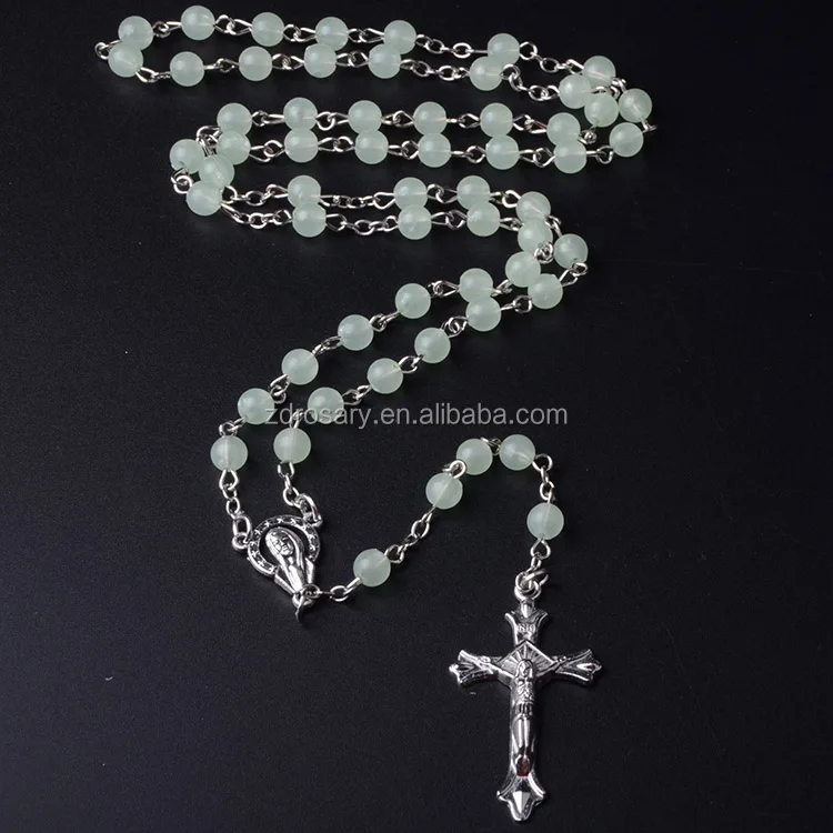 ETSY Высококачественная пластиковая католическая цепочка Розария с античным посеребренным покрытием медаль Богородицы Гуадалупе
