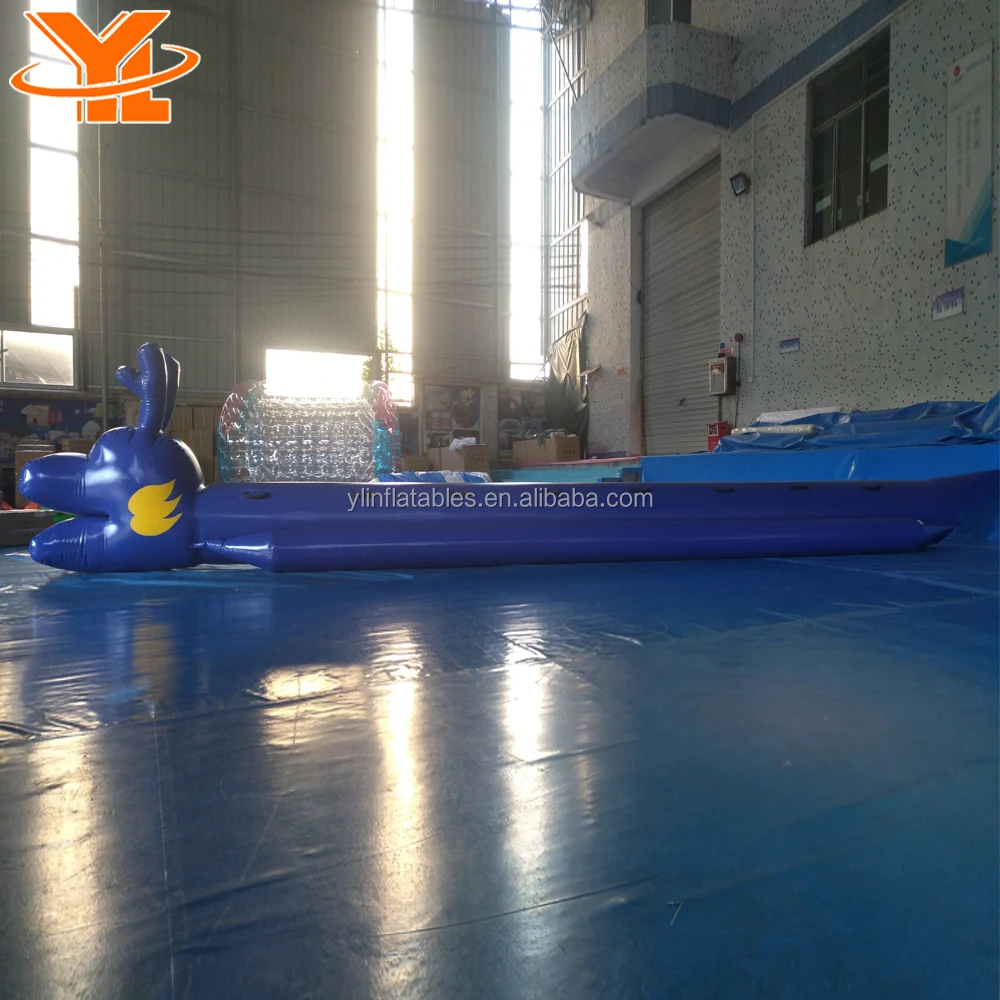 Inflatable Dragon Style 8 Seat Banana Boat for Water Park Amusement Fly fish Boat