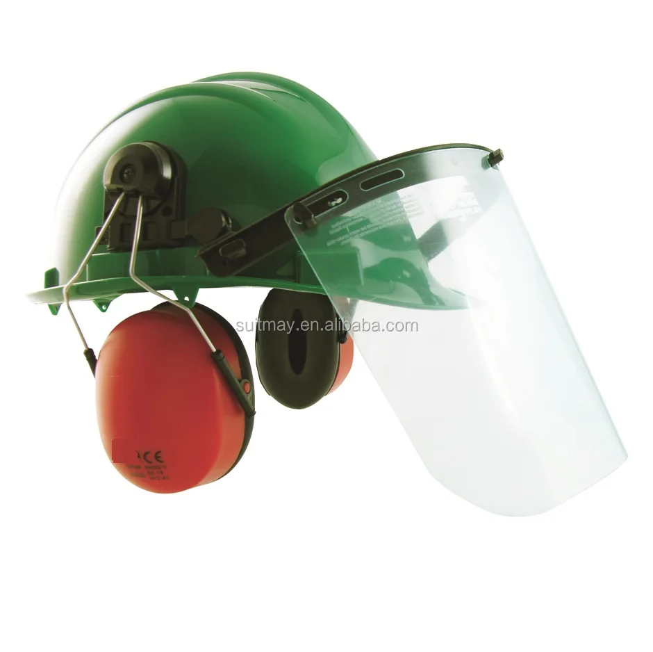 Forestry Safety Kit Safety Helmet Face Shields Ear Muff Protection Kit Head Hearing Face Combination Kit (60762565639)