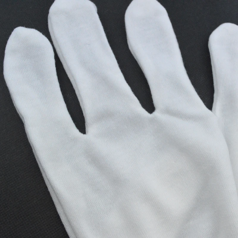 Оптовая продажа, мягкие белые хлопковые перчатки для защиты рук