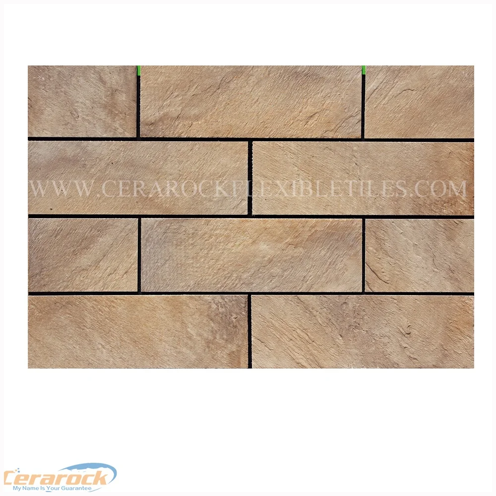 Low price flexible clay wall tile stone finish - Slate