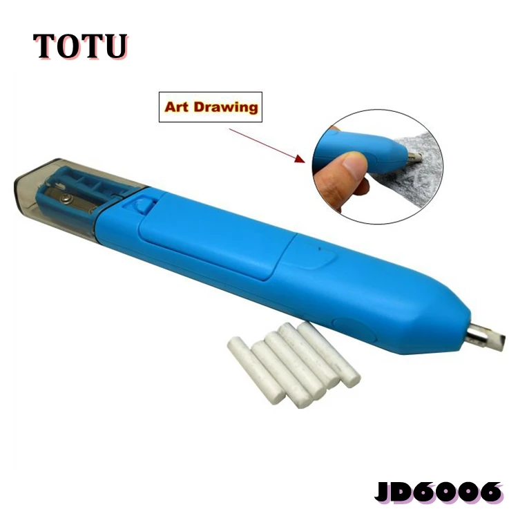 Резиновый Электрический ластик JINDING TOTU с точилкой для карандашей