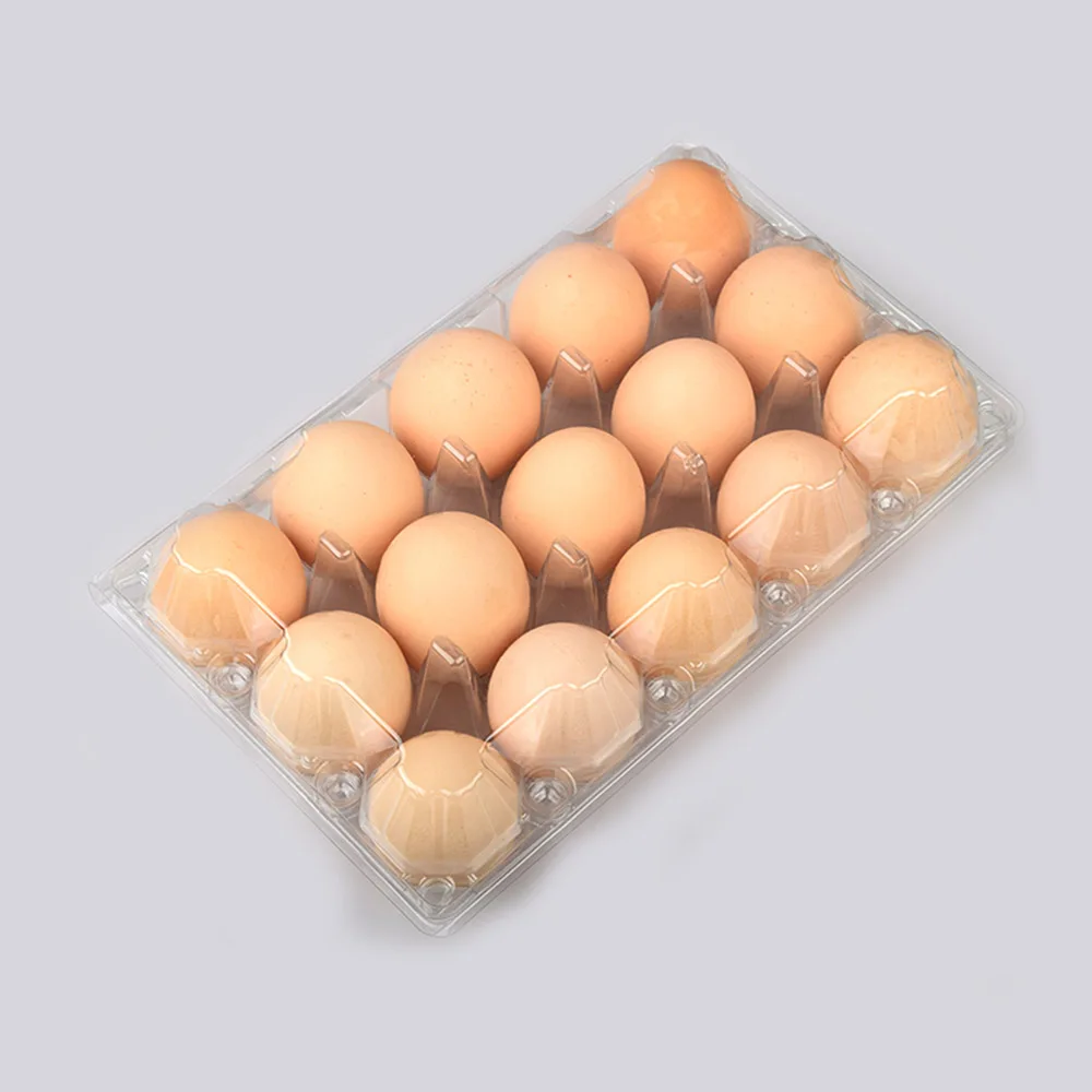 Hot sale clamshell box biodegradable disposable tray clear plastic blister packaging egg tray