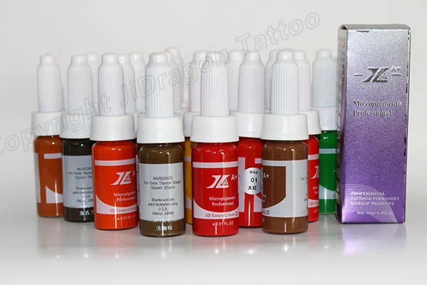 JiDragon 15ml Micro glass bottle Permanent Makeup pigment