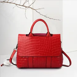 2019 spring and summer new stone pattern shoulder bag leather handbag fashion killer bag layer cowhide lady bag